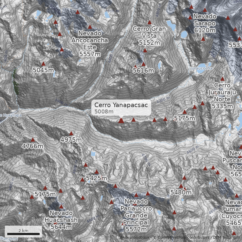 Mapa Cerro Yanapacsac