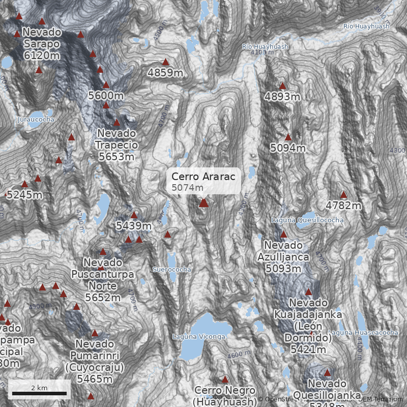 Mapa Cerro Ararac