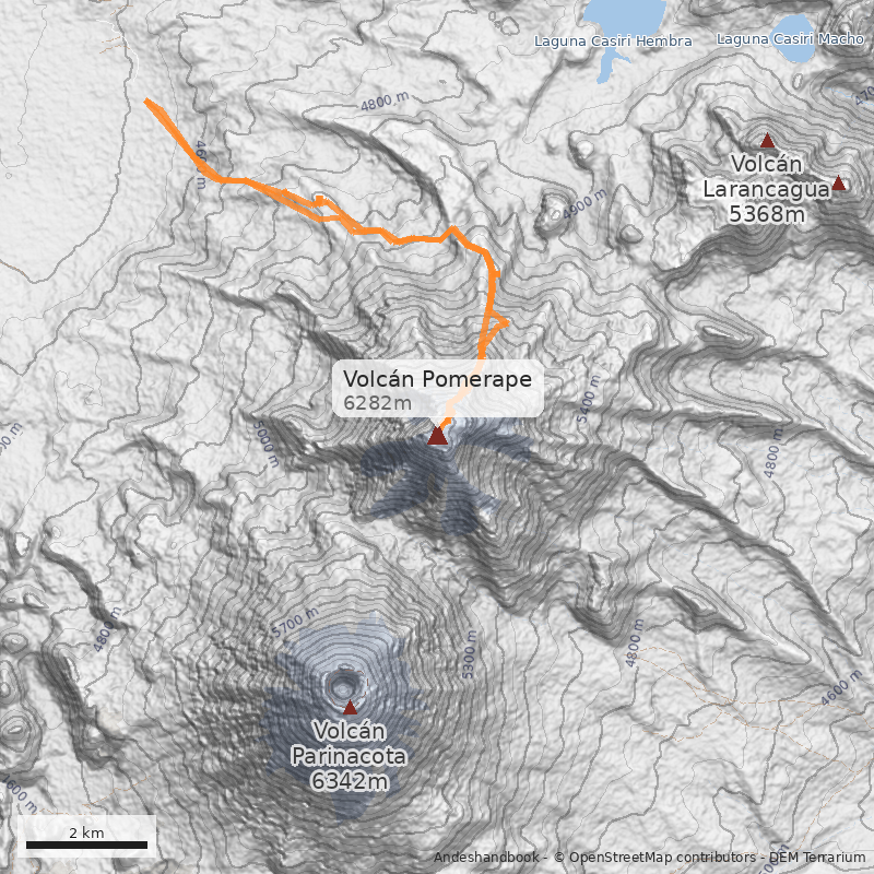 Mapa Volcán Pomerape