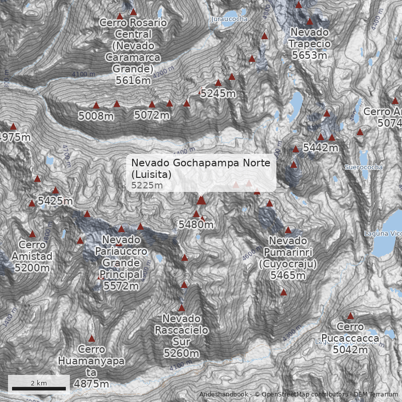 Mapa Nevado Gochapampa Norte (Luisita)