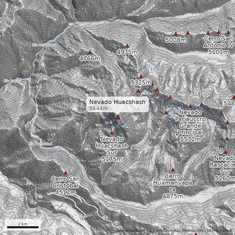 Mapa Nevado Huacshash