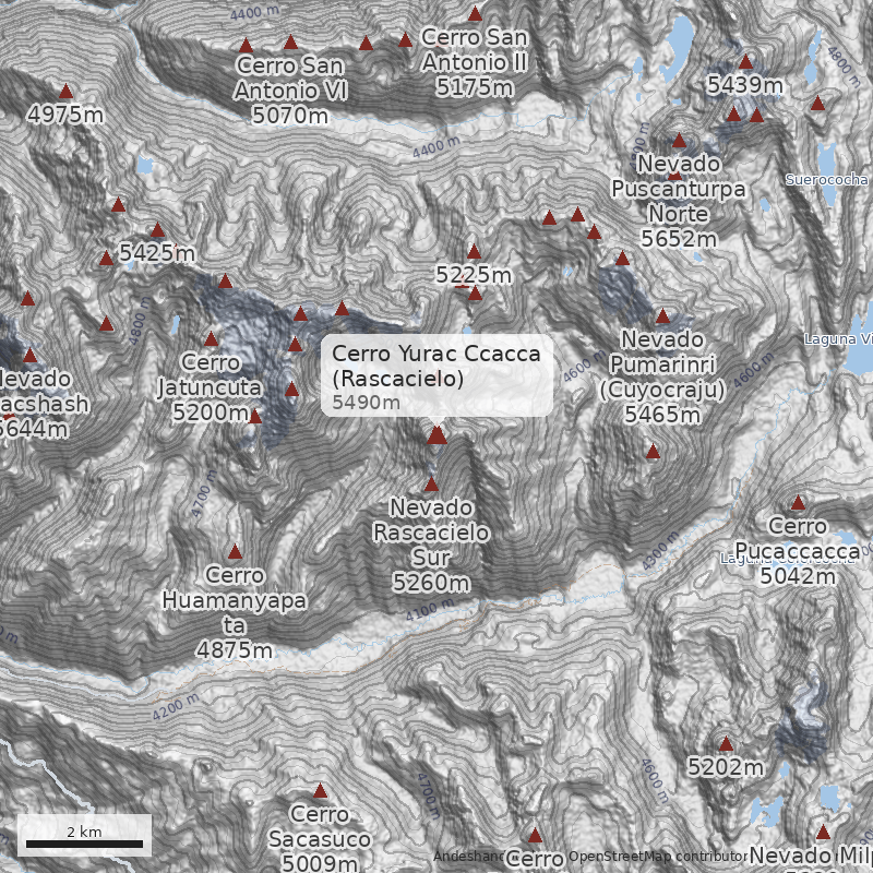 Mapa Cerro Yurac Ccacca (Rascacielo)
