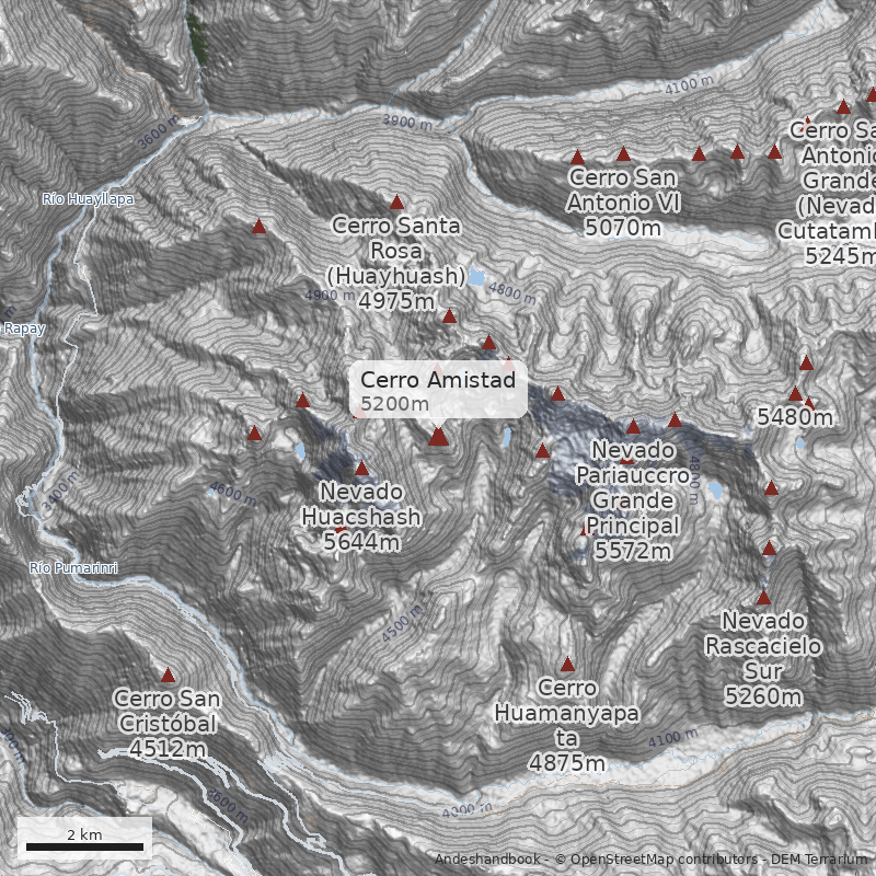 Mapa Cerro Amistad