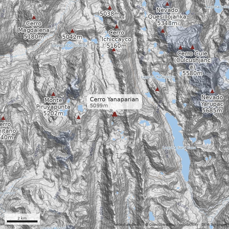 Mapa Cerro Yanaparian