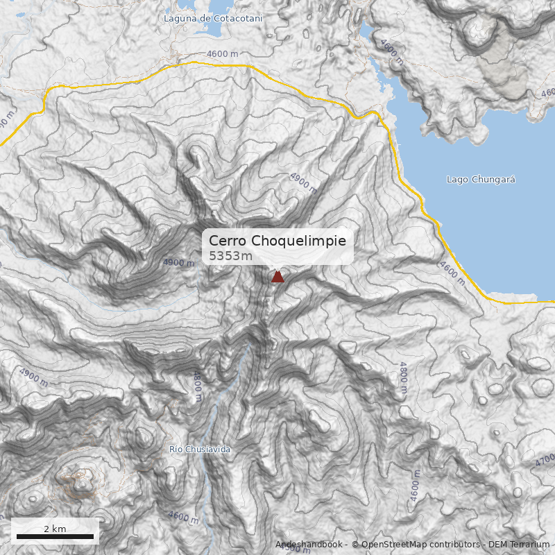 Mapa Cerro Choquelimpie