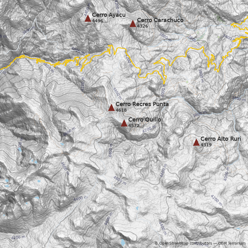 Mapa Cerro Quillo