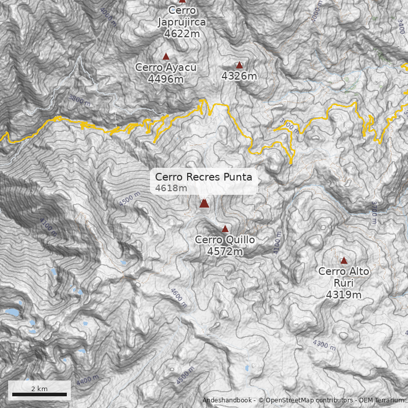 Mapa Cerro Recres Punta
