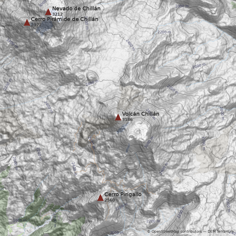 Mapa Volcán Chillán
