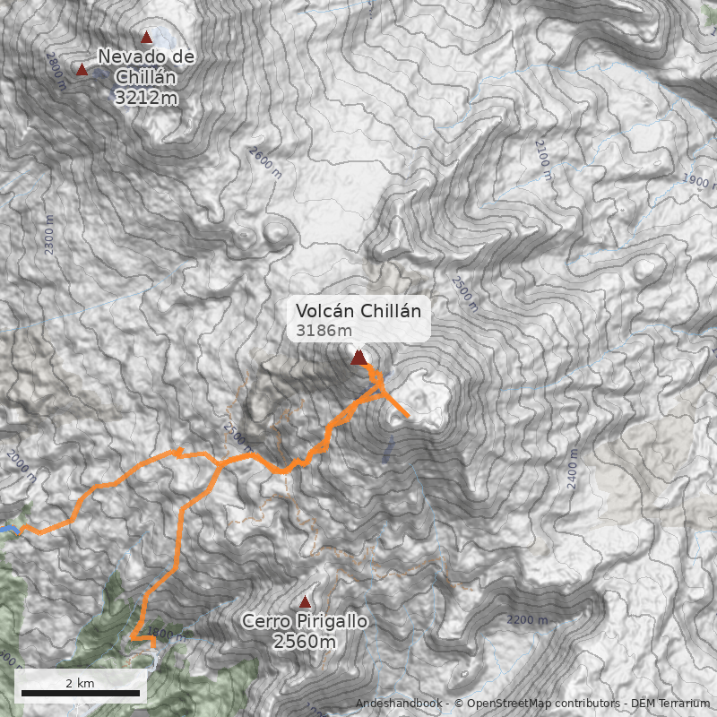 Mapa Volcán Chillán