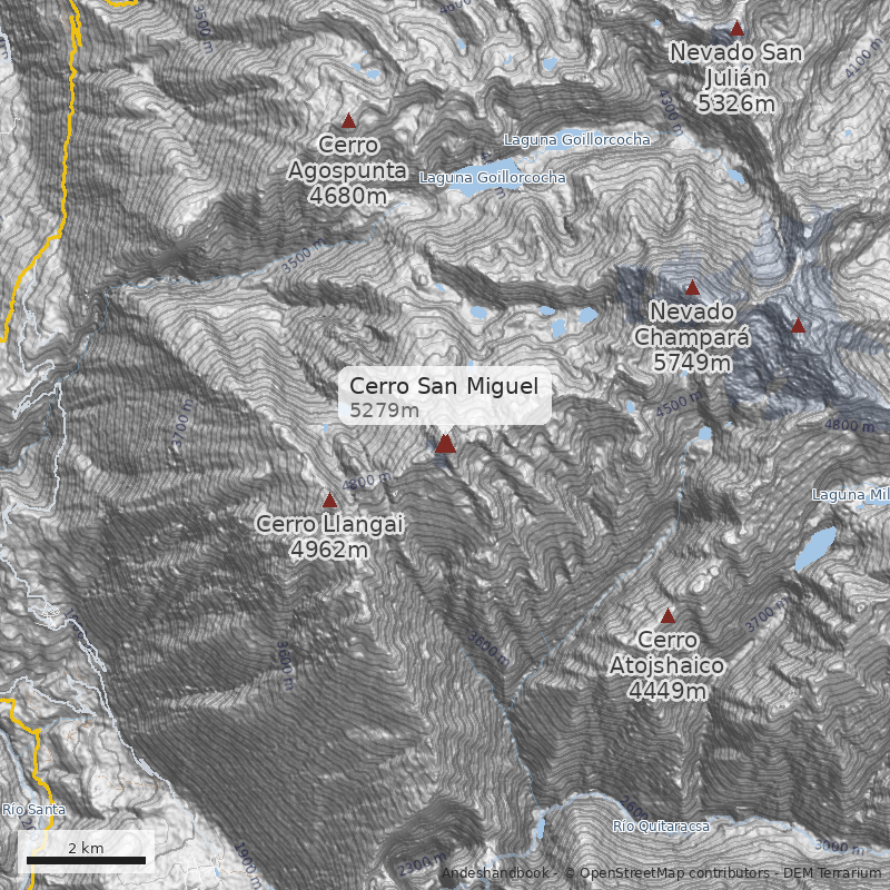 Mapa Cerro San Miguel