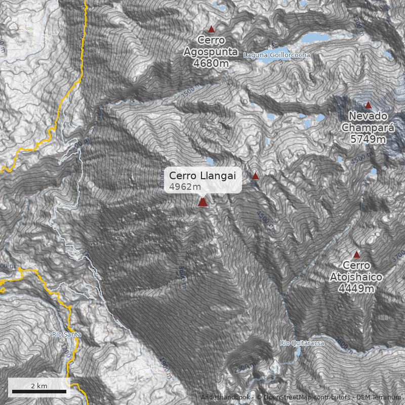 Mapa Cerro Llangai