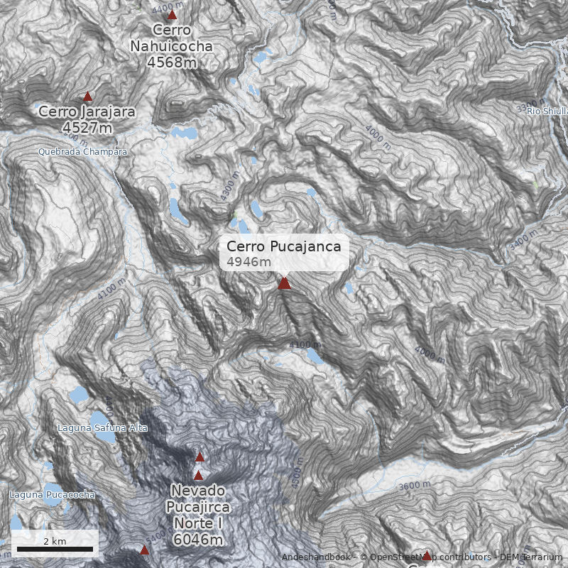 Mapa Cerro Pucajanca