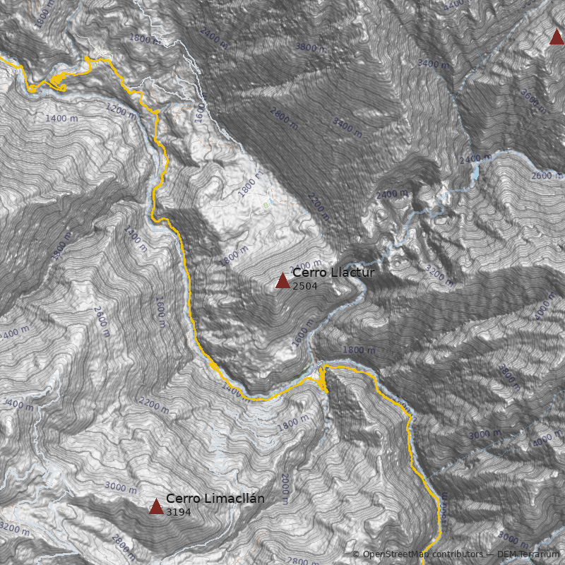 Mapa Cerro Llactur