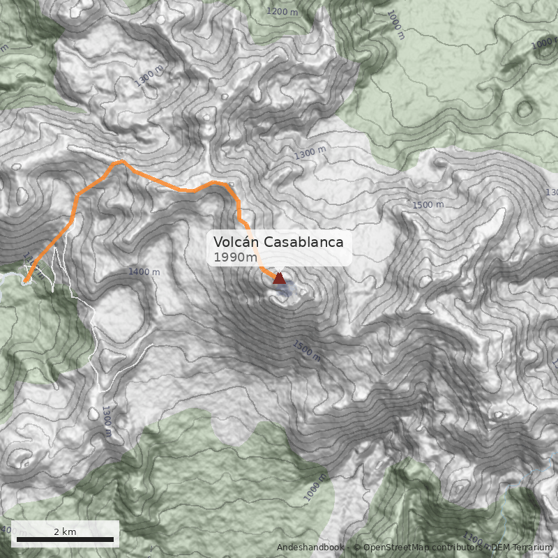 Mapa Volcán Casablanca