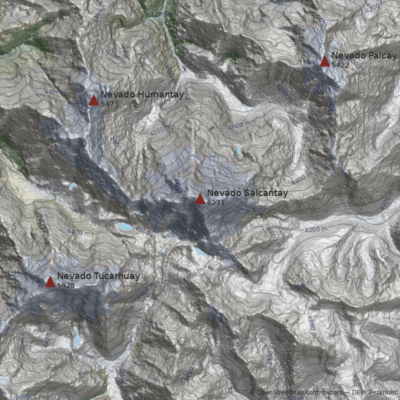 Mapa Nevado Salcantay