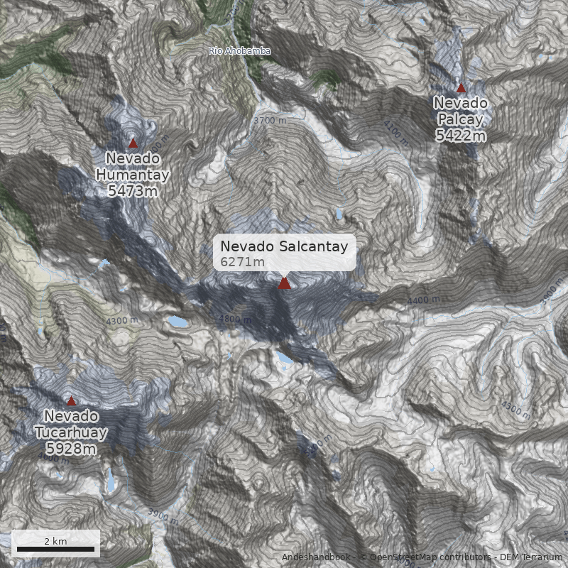Mapa Nevado Salcantay