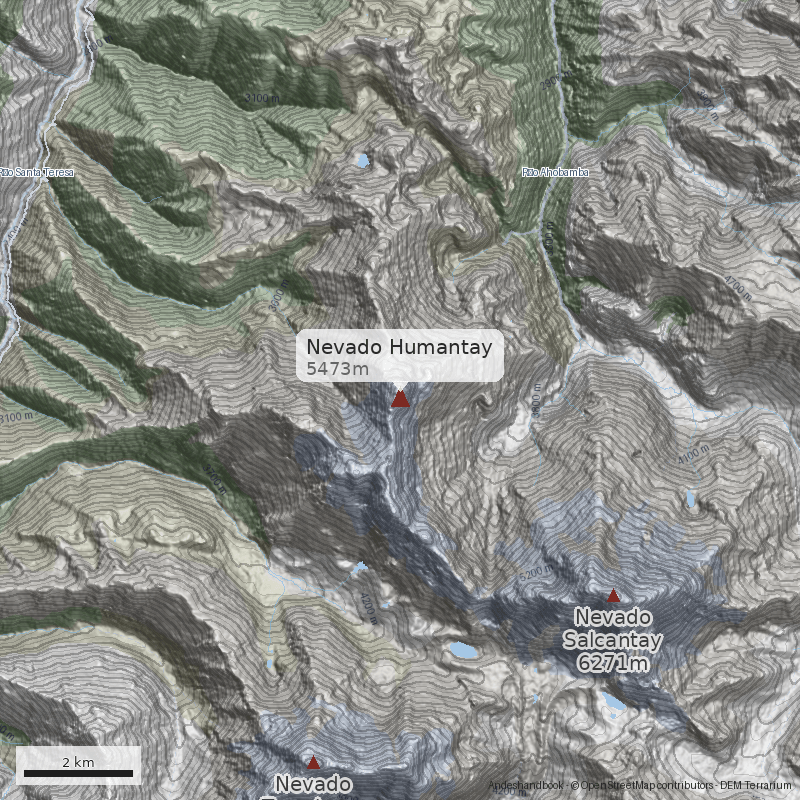 Mapa Nevado Humantay