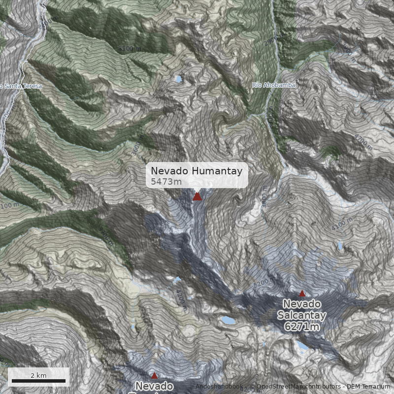 Mapa Nevado Humantay
