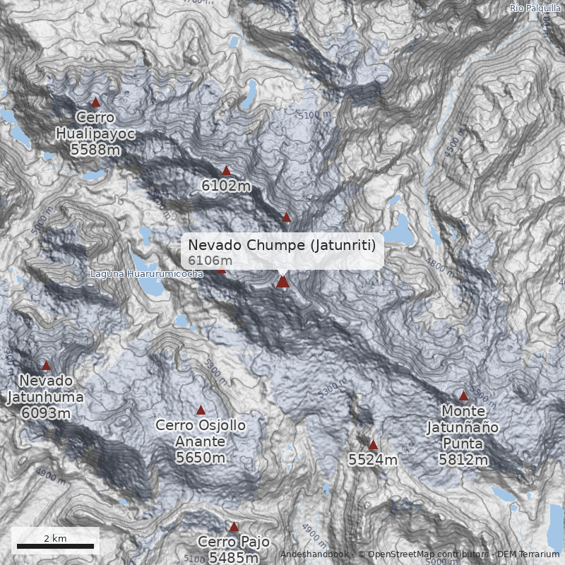 Mapa Nevado Chumpe (Jatunriti)