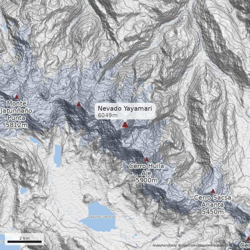 Mapa Nevado Yayamari