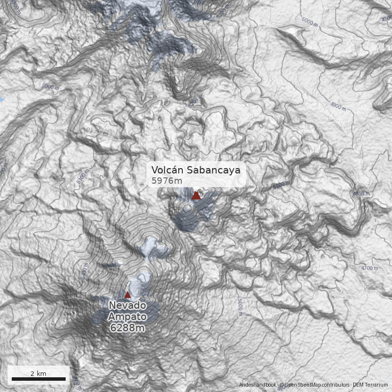 Mapa Volcán Sabancaya