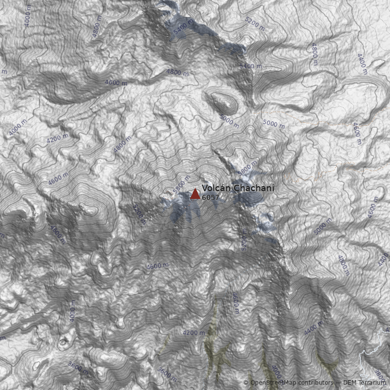 Mapa Volcán Chachani