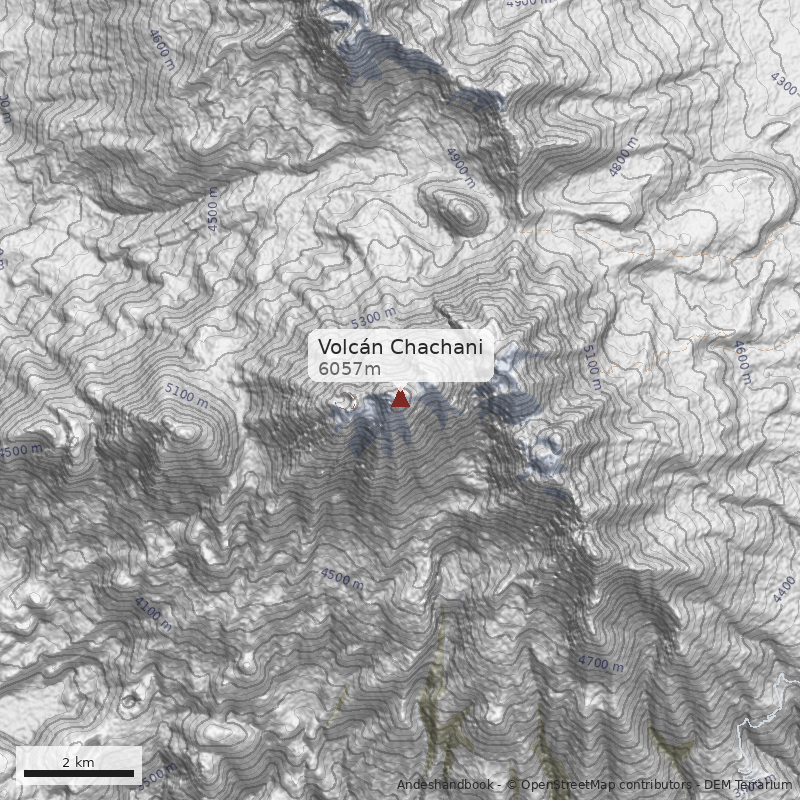Mapa Volcán Chachani