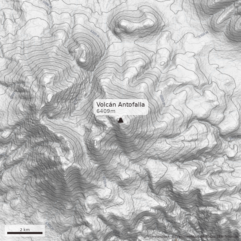 Mapa Volcán Antofalla