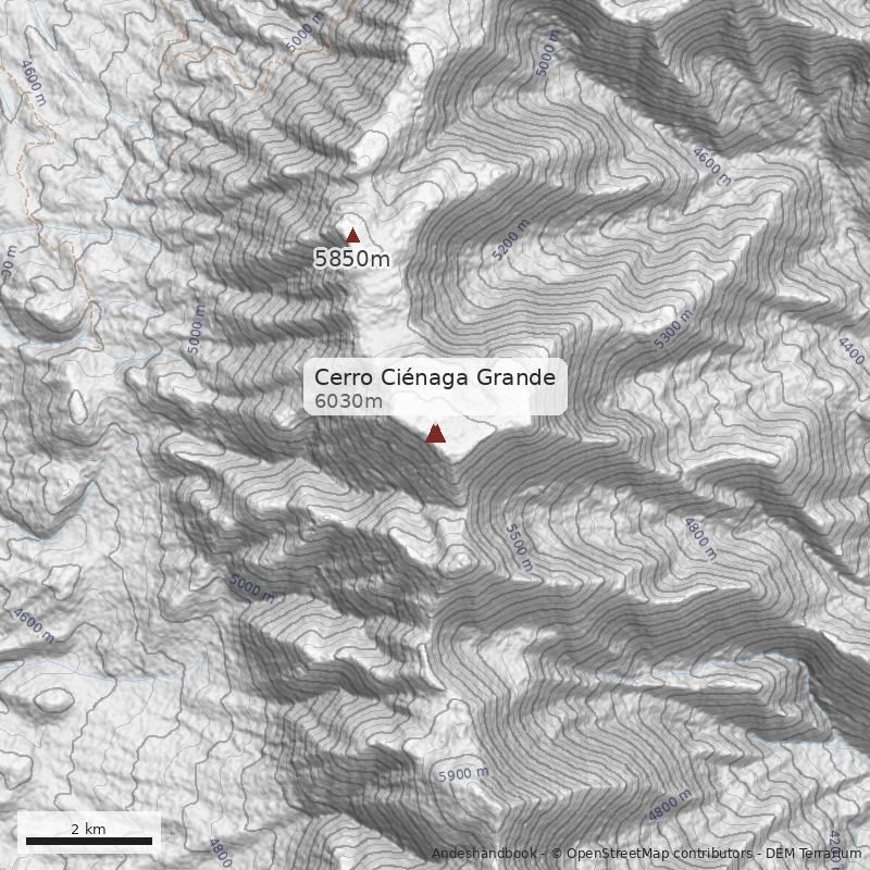 Mapa Cerro Ciénaga Grande
