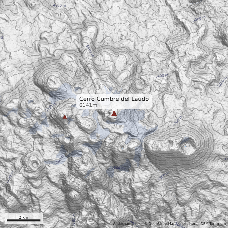 Mapa Cerro Cumbre del Laudo