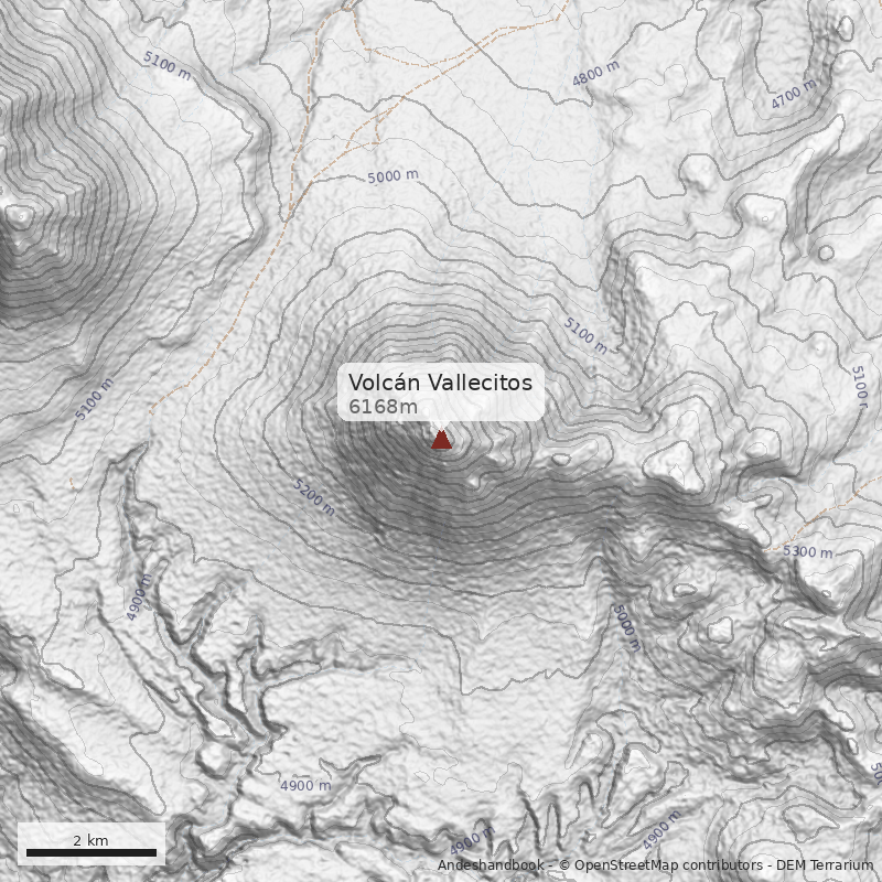 Mapa Volcán Vallecitos