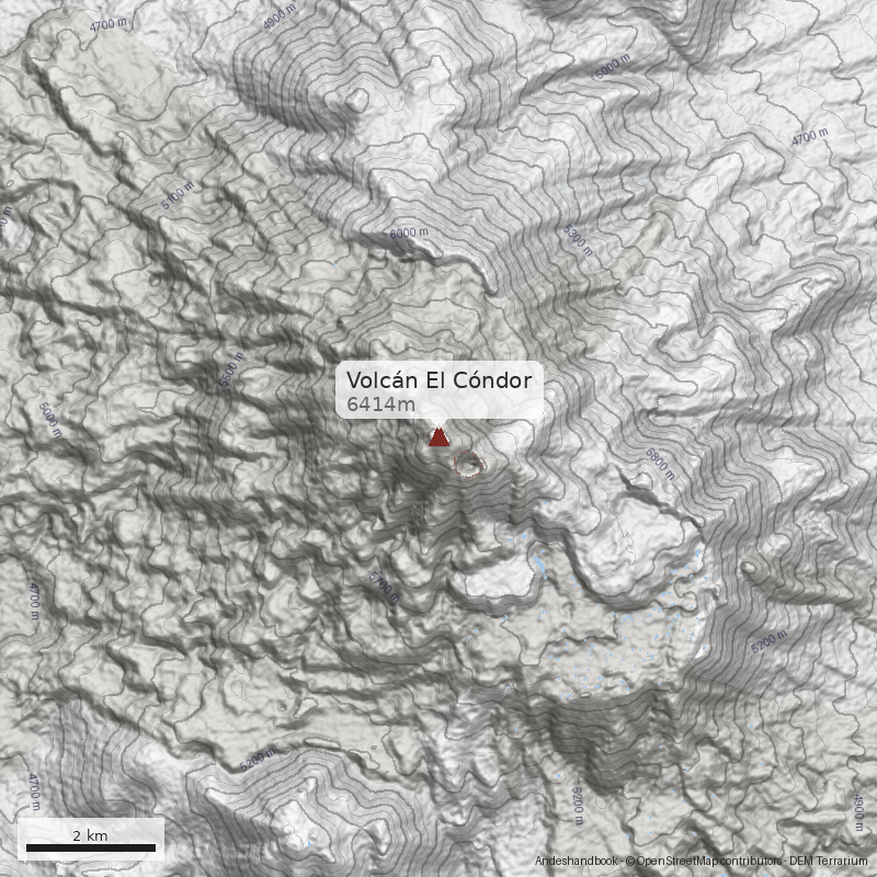 Mapa Volcán El Cóndor