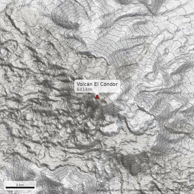 Mapa Volcán El Cóndor