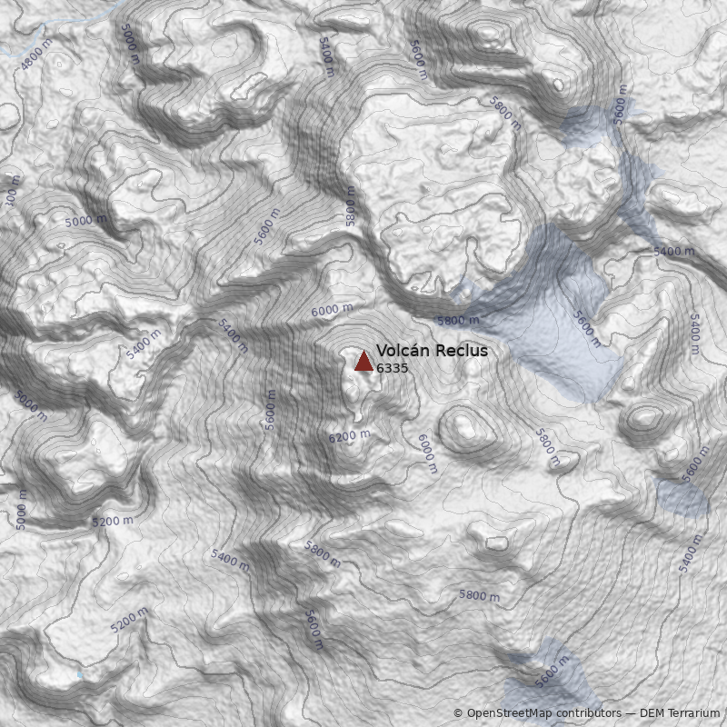 Mapa Volcán Reclus