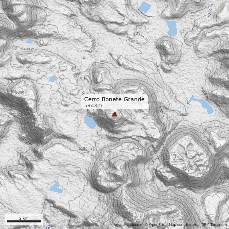 Mapa Cerro Bonete Grande