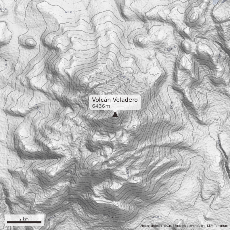 Mapa Volcán Veladero