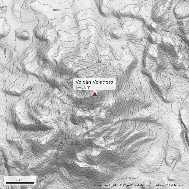Mapa Volcán Veladero