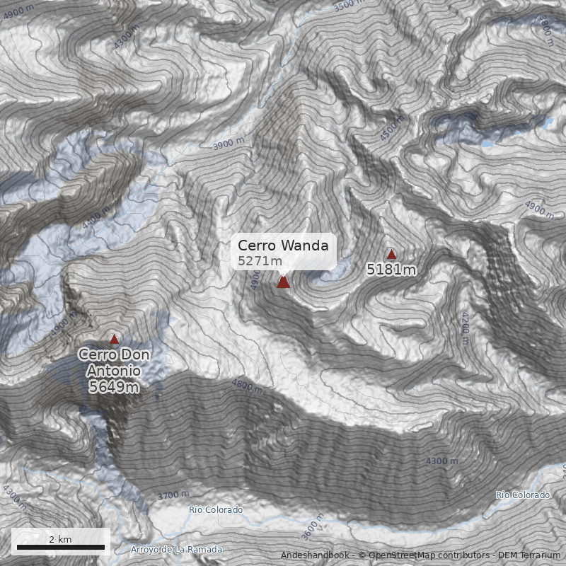 Mapa Cerro Wanda