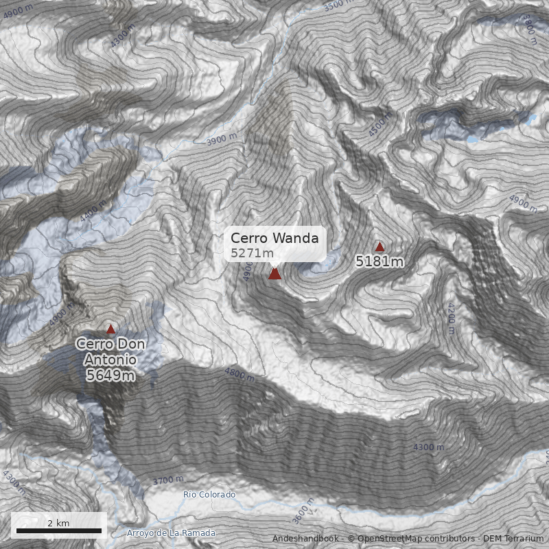 Mapa Cerro Wanda