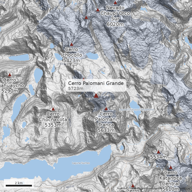 Mapa Cerro Palomani Grande