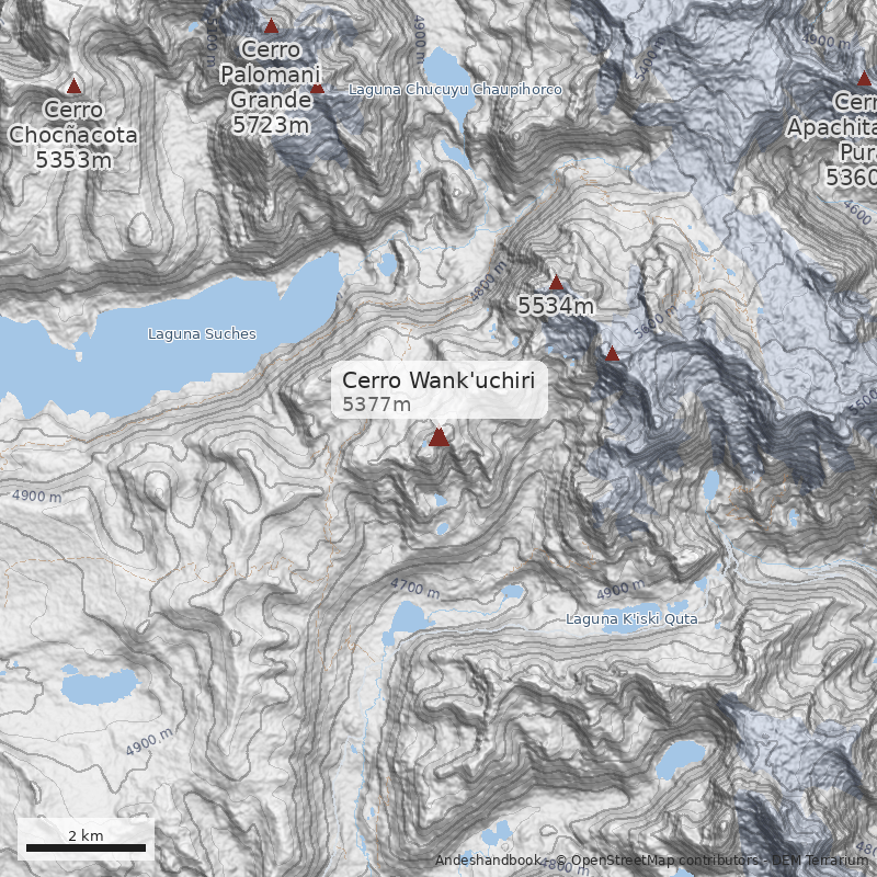 Mapa Cerro Wank'uchiri