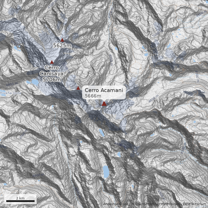 Mapa Cerro Acamani