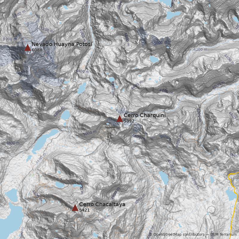Mapa Cerro Charquini