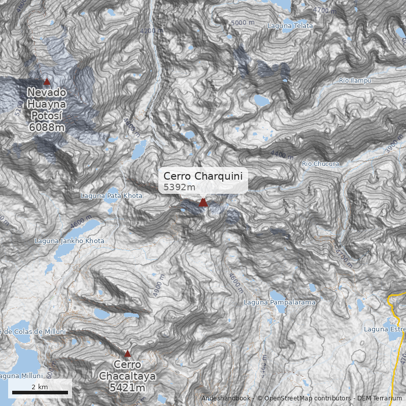 Mapa Cerro Charquini