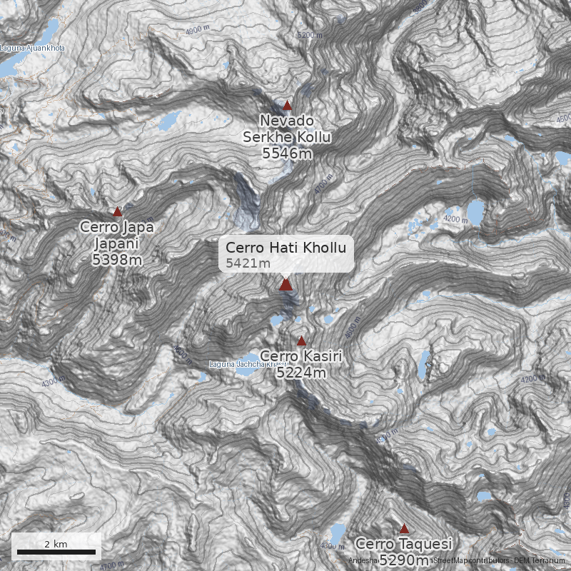 Mapa Cerro Hati Khollu