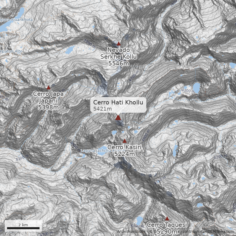 Mapa Cerro Hati Khollu