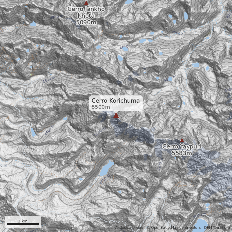 Mapa Cerro Korichuma
