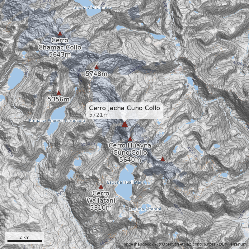 Mapa Cerro Jacha Cuno Collo