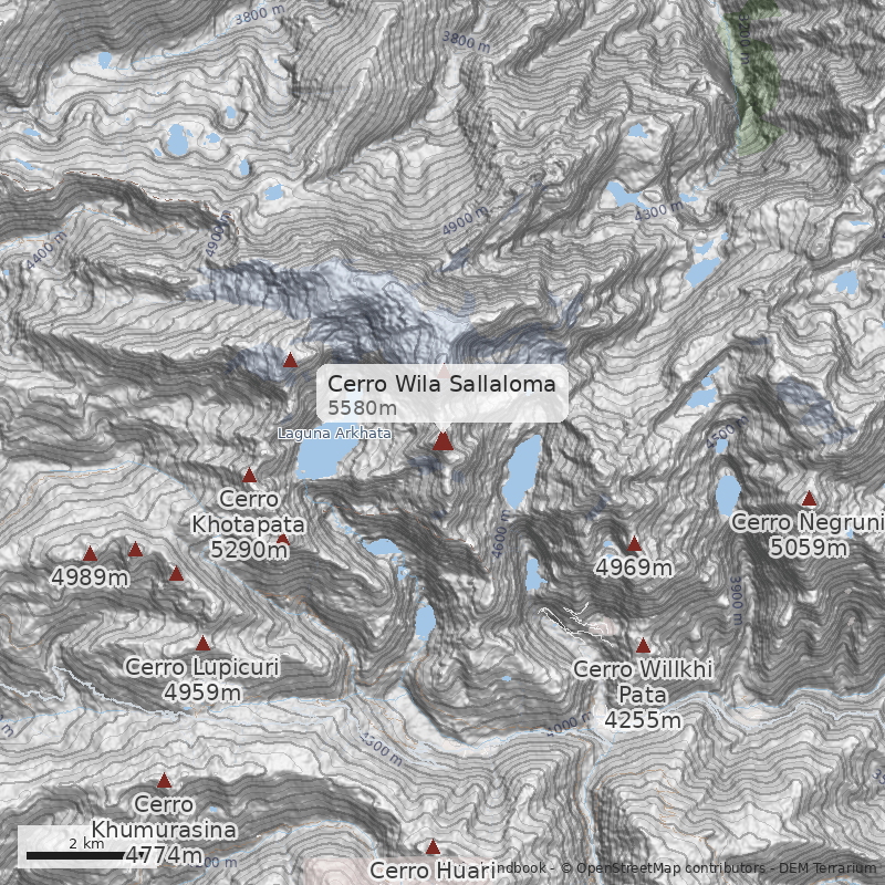Mapa Cerro Wila Sallaloma
