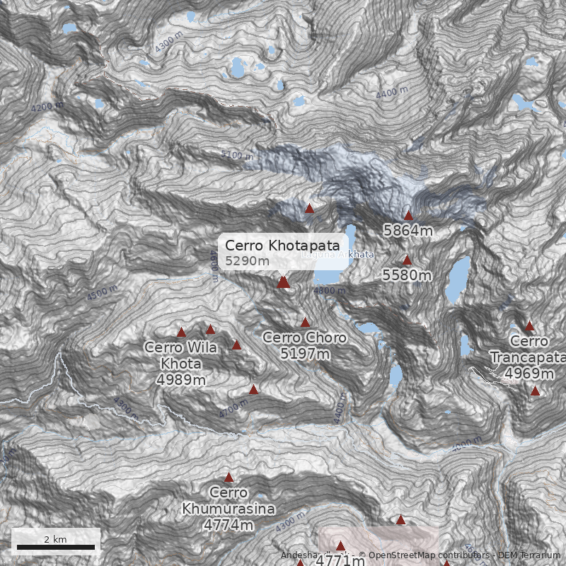 Mapa Cerro Khotapata